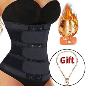 Waist Trainer Body Shaper Plus Storlek Wasit Trainer Womens Belly Control Sweat Belt Cinta Modeladora Avfallstränare 210326