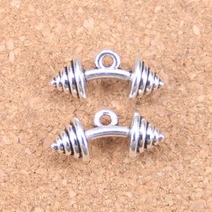 43 sztuk Antique Srebrny Brąz Plated Sprzęt fitness Dumbbell Charms Wisiorek DIY Naszyjnik Bransoletka Ustalenia Bransoletka 8 * 8 * 23mm