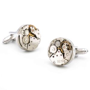 316 Stainless Steel Movement Cuff Link Mechanical Watch Core Modeling Men's Gift Jewelry