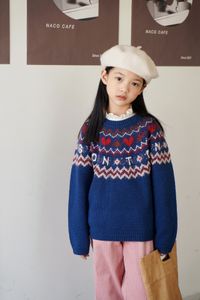 Winter autumn Baby Girls Christmas pullover Children's Thicken Knitted Sweater Top Kids Warm jumper Clothes