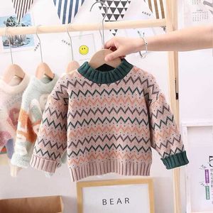 Outono Inverno Roupas Pullovers Crianças Crianças Bebê Meninos Suéteres Tops Roupas Manga Longa Casual Crianças Puxe Fille Tiny Cottons Y1024