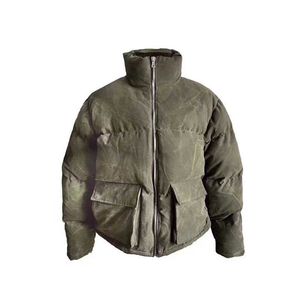 Men's Down Askyurself tooling washed and used high street loose casual military cloth down cotton jacket warm coat bread suit