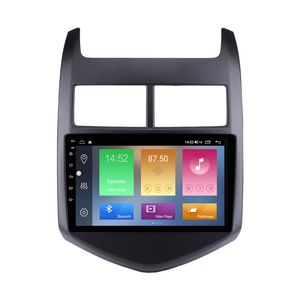 Android 10 Bil DVD-spelare GPS-navigationssystem för Chevy Chevrolet Aveo 2010 2011-2012 2013 Pekskärm Radio 3G WiFi Spegel