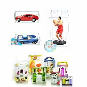 PVC Clear MATCHBOX TOMY Toy Car Model 1/64 TOMICA Hot Wheels Dust Proof Display Protection Box 82*40*30mm 210326