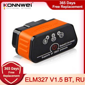 Elm327 OBD2 CAR Scanner Icar2 Konnwei Bluetooth-compatíveis Elm 327 V 1.5 Carro Ferramenta de diagnóstico OBD 2 Scanner V1.5 PIC18F25K80 Chip