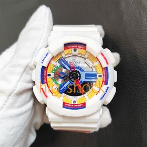 Новая мода Relogio Masculino водонепроницаемый мужской наручные часы спортивный двойной дисплей GMT цифровой светодиод Reloj Hombre армии военные часы