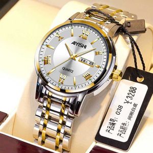 2021 Swiss Genuine Automatic Mechanical Watch Men's Imported Luminous Calendar Waterproof Steel New Mechanical Watch Q0902