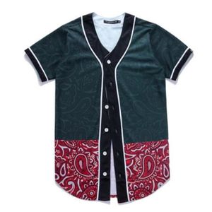 Yaz Moda Erkekler Jersey Kırmızı Beyaz Sarı Çok 3D Baskı Kısa Kollu Hip Hop Gevşek Tee Gömlek Beyzbol T Gömlek Cosplay Kostüm 009