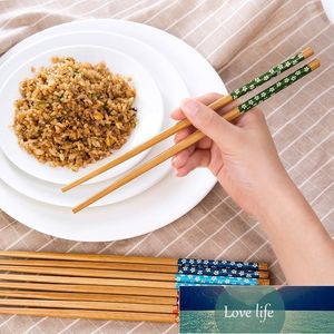 1 par reutilizável pauzinhos de madeira chinês chinês vintage artesanal natural bambu chopsticks Sushi cozinha ferramentas