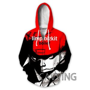 Felpe con cappuccio da uomo Felpe Fashion Stampa 3D Limp Bizkit Zipper Zip Up Felpa con cappuccio Harajuku Felpa con cappuccio Hip Hop