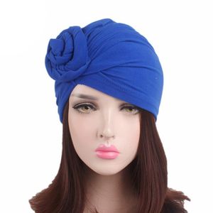 Mistdawn女性ねじれネクタイ結び目綿ターバン帽子レディース固体インドキャップヘッドバンド女性イスラム教徒の帽子ヘアアクセサリーワンサイズ