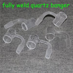 Palenie - Premium Sandblasted Welful Weld Quartz Banger Pełne paznokcie spawalnicze do rur wodnych Bongs Miseczki