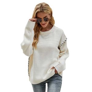 Sweater 2021 autumn winter new Europe and The United States women's loose casual knitting jacket large long sleeve sweater Y0825