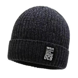 Mjukt förtjockad ull Skidmänniska män Varma hattar Scarf Vintervärmare Tjock Fleece Hat Vuxna Casual Beanie Stickad Cap Fashion Unisex Hip Hop Caps