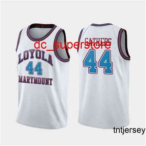 100% cucita Loyola Marymount Hank Gathers 44 maglia da basket College Uomo Donna Gioventù Numero personalizzato Nome maglie XS-6XL