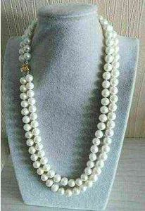二重撚りaaa mm南海白真珠のネックレス14kgpゴールドクラスプ