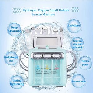 6 1 küçük kabarcık oksijen hidrofasiyal makine mikrodermoabrazyon yüz temizleme aparatları ev salon spa cilt bakım cihazı