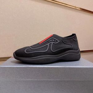 Men Designer Trainer Rower Bneakers Miękki dzianina Gumowa Gumowa podeszwa Buty platformy moda czarne białe sportowe sportowe buty z pudełkiem 294