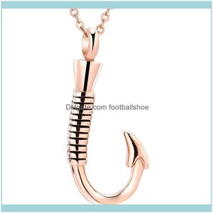 Halsband hängar smycken krok rostfritt stål minneshalsband kremering urn hänge för aska hållare minnesslås kedjor dro