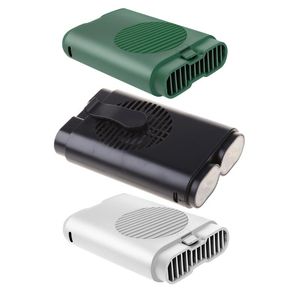 Elektrische fans J0PE Draagbare Opknoping Taille Neck Fan Hands Free USB Snelheid Verstelbaar