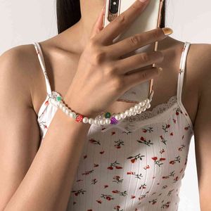 Handygurte, Perlen Perlen Schmuckkette für Handy Perle Weiche Keramik gewebte Beutel Anhänger einfache Obstfarbe