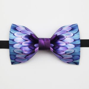 fashion men's male Headdress man design printed women female married groom Feather bow tie wedding bridegroom