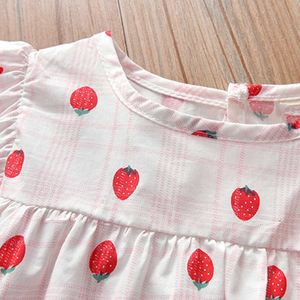 Humor Bear Girl Clothes Set New Summer Sleeveless Fruit Print Top+Shorts 2st Casual Toddler Kid Clothes