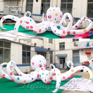Wholesale sea octopus resale online - Attractive Inflatable Octopus Balloon Customized Cartoon Sea Animal Mascot Model Cute White Blow Up Octopus With Sucker bearing Arms For Party Decoration