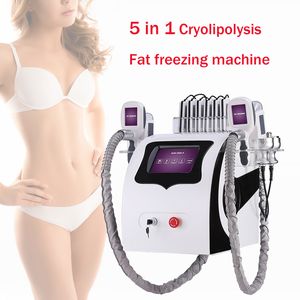 6in1 CryOlipolysy Fett Frysning Maskin Kryoterapi Kropps kavitation Lipo laseranordning med ansikte RF-handtag