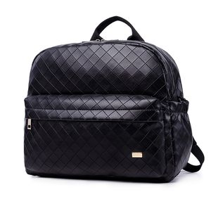 Soboba Black Plaid Large Capacity Diaper Bag Stylish Travelling Baby Stroller Brief Maternity Backpack Fashionable Mommy 220225