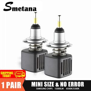 Med Samsung Chip 2PCS D1S H7 Lampor H11 LED-lampa H4 9005 9006 D2S D4S D3S 5500K 6500K Bil Auto Headlamp HeadLight Fog Lights