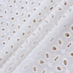 Fabric Broderie Anglaise Eyelet Lace Embroidered Voile Cotton For Dress,Shirts,Children Cloth,Curtain,Decor, By The Yard