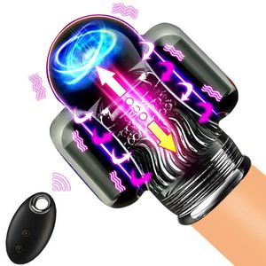 Wireless Remote Control Trainer del pene Glande vibratore intelligente induttivo massaggio del pene macchina del sesso vibrante Glande Massaggiatore Y201118