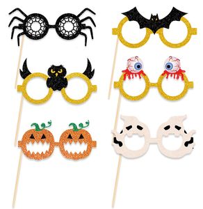 Halloweenowe okulary dekoracji kreatywny duch dyni photo rekwizyty atmosfery układ Party Supplies 100 sztuk