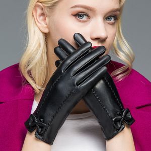 New Design Women Winter Outdoor Sports Driving Keep Warm Gloves Cool Screen Touch Five Fingers Glove