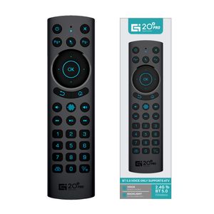 G20S Pro Voice Bakgrundsbelyst Smart Air Mouse 2.4G trådlöst gyroskop IR Learning Google Assistant Fjärrkontroll för TX6 X96 H96 Android TV BOX