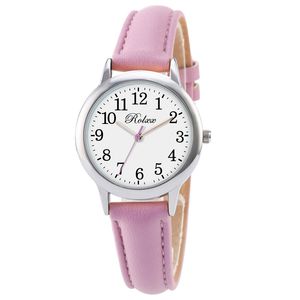 Женские часы 31 мм с кожаным ремешком, современные повседневные наручные часы, водонепроницаемые наручные часы, кварцевые часы, подарки для женщин