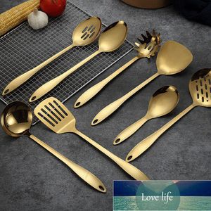 Cooking Utensils Gold Titanium Stainless Steel Tool Spoon Spatula Cooker Kitchen Kitchenware