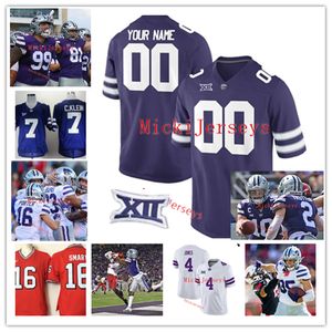 Maglia da calcio NCAA Custom Kansas State Wildcats 30 Clyde Price 44 Christian Moore 3 Jaelon Travis 91 Felix Anudike 20 Joe Ervin 36 Hunter Henry Max Marsh Beau Palmer