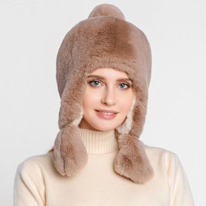 Boinas mz2731 piel sombrero moda mujeres invierno grueso cálido cálido trampa tapa polilla rusa tapa damas sólido princesa
