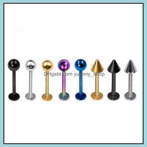 Labret Jewelrytapered /Ball Spike ze stali nierdzewnej Tragus Uszy Lip LaBret Pierścienie Helise Kolejne Kolejne Krężnice Biżuteria Dostawa 2021 XC35G