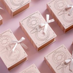 Magische Geschenkbox. großhandel-Geschenk Wrap Magic Diay Tarotkästen für Hochzeitsdetails Gäste Rosa Rot Papier Carboard Box Dragege Schokoladenverpackung