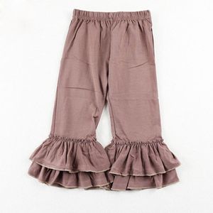 15 Çocuk Kız Yaz Ruffled Pantolon Çok Renkli Elastik Bant için Katı Şeker 95% Pamuk
