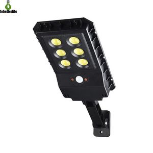 90COB SOLAR LAMP MOTION SENSOR IP65 Vattentät för Wall Fence Garden Fjärrkontroll 3 Belysningslägen