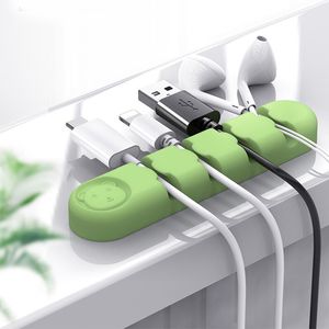 Kablo Tutucu Yönetimi Kordon Organizatör Klipler Masaüstü USB Şarj Kabloları için Silikon Kendinden Yapışkanlı Güç Kabloları Mouse Wire PC Office Ev