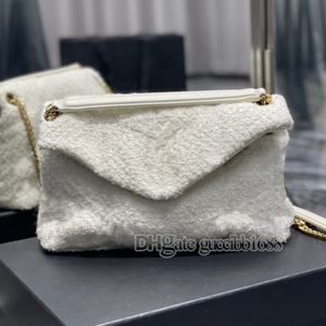 Top quality women small Tweed Envelope Bag luxury designer handbags purses l0ul0u pvffer genuine leather cross body chain shoulder bags