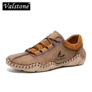 Valstone Quality Handmade Sneakers for Men Lace-up Casual Shoes Male Trainers Outdoor Breathable Stylish Flat Shoe Plus 38-48