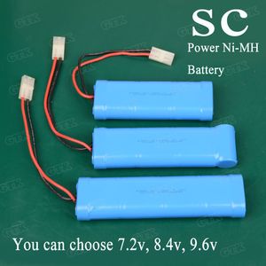 2st 7.2V 8.4V 9.6V 2500mAh SC NI-MH Uppladdningsbart batteri för Emergency Glare Flashlight Electric Hand Drill