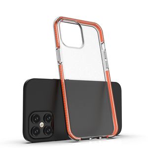 2021 Creatity 2-farbige abnehmbare klare TPU-Handyhüllen für iPhone 12 11pro Max 7 8 transparente Softshell
