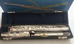 YFL-471 flet instrument muzyczny 17 ponad otwarty e-klucz srebrny C Tune złoty ustnik prezent